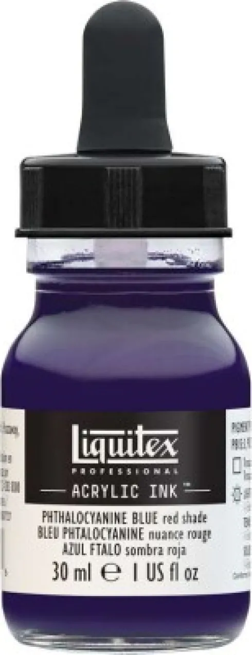 Liquitex - Acrylic Ink Blæk - Phthalocyanine Blue - Red Shade 30 ML