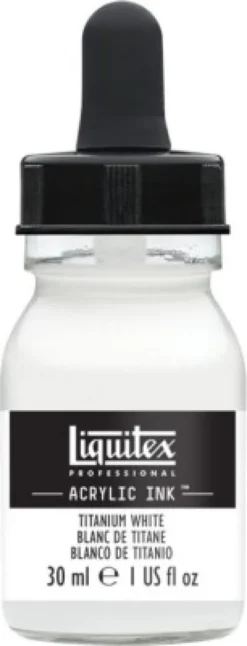 Liquitex - Acrylic Ink Blæk - Titanium White 30 ML