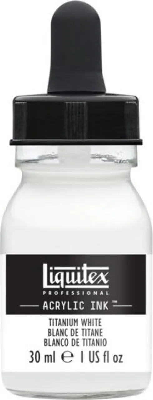 Liquitex - Acrylic Ink Blæk - Titanium White 30 ML