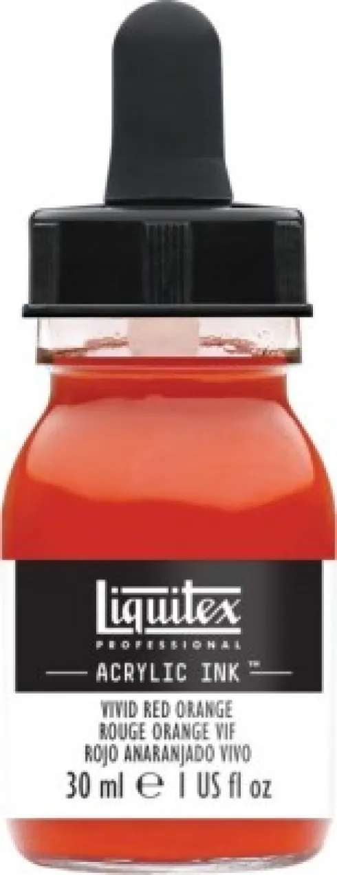 Liquitex - Acrylic Ink Blæk - Vivid Red Orange 30 ML