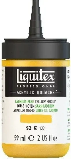 Liquitex - Akrylmaling Gouache - Cadmium Free Yellow Medium 59 ML