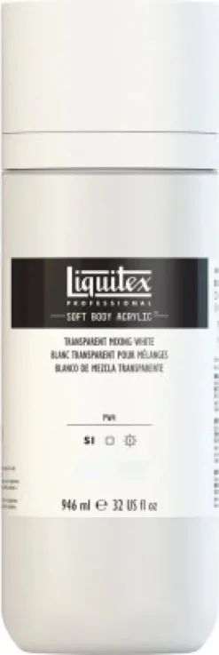 Liquitex - Akrylmaling - Soft Body - Transparent Mixing White 946 ML