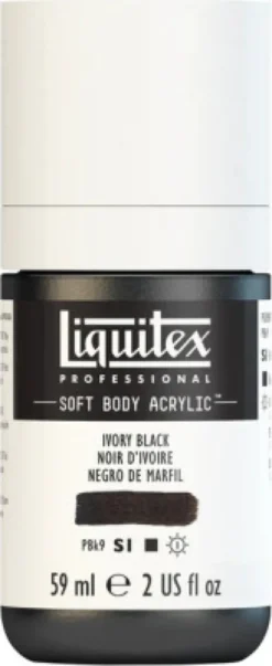 Liquitex - Akrylmaling - Soft Body - Ivory Black 59 ML
