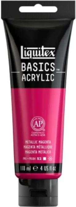 Liquitex - Basics Acrylic - Akrylmaling - Metallic Magenta 118 ML