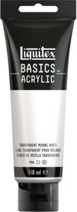 Liquitex - Basics Acrylic - Akrylmaling - Transparent Mixing White 118 ML