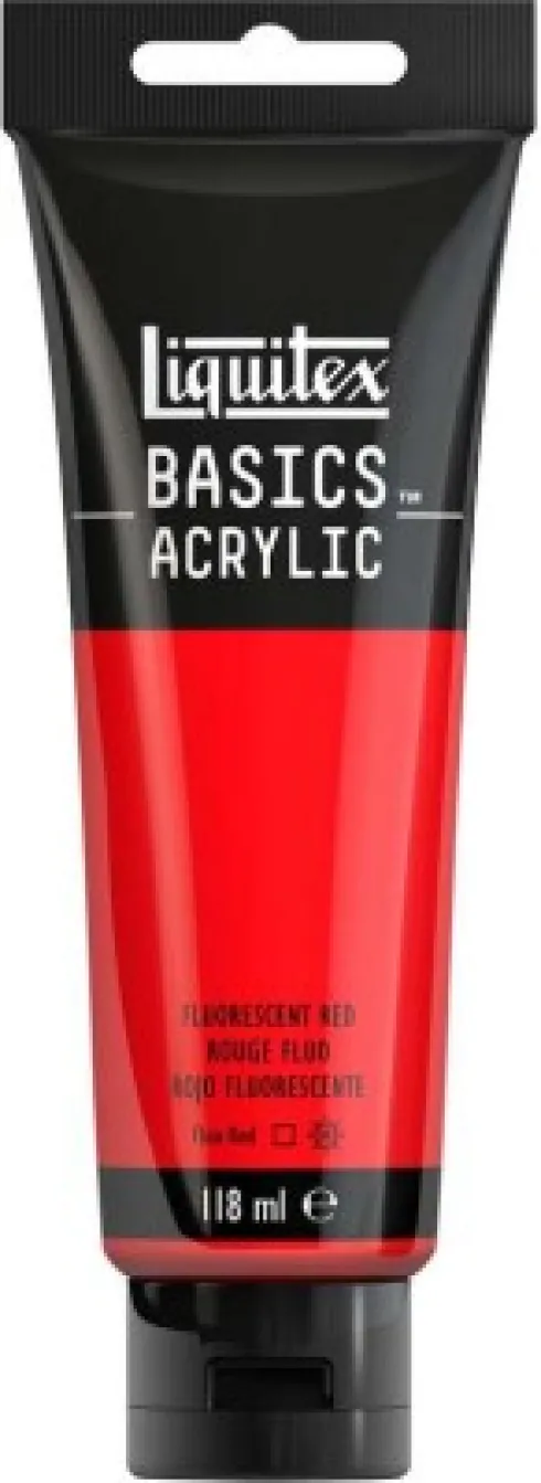 Liquitex - Basics Acrylic - Akrylmaling - Fluorescerende Rød 118 ML