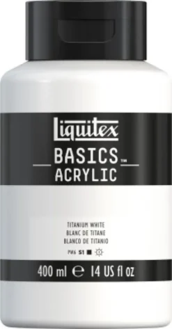 Liquitex - Basics Akrylmaling - Titanium White 400 ML