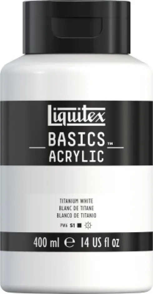 Liquitex - Basics Akrylmaling - Titanium White 400 ML