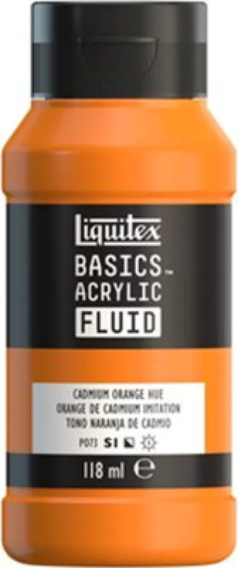 Liquitex - Basics Fluid Akrylmaling - Cadmium Orange Hue 118 ML