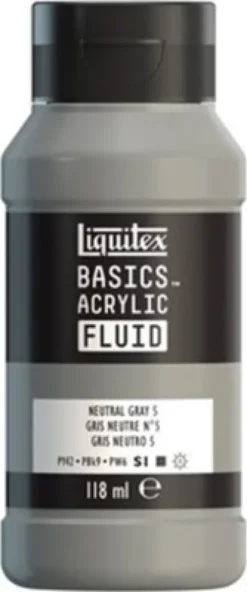 Liquitex - Basics Fluid Akrylmaling - Neutral Grey 5 118 ML