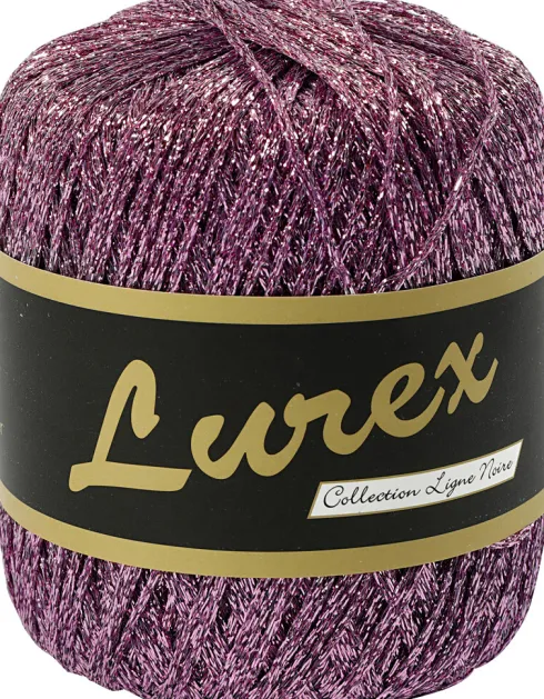 Lurex Garn - L 160 M - Lilla - 25 G