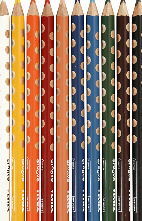 Lyra - Groove Farveblyanter - Natural Grip - 10 Farver