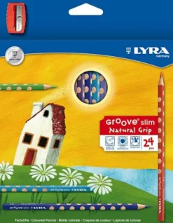 Lyra - Groove Farveblyanter - Slim - Natural Grip - 24 Farver