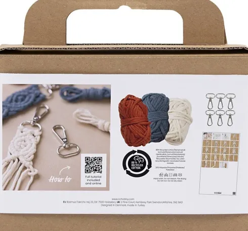 Macramé Nøglering DIY Kit Til Øvede