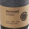 Macramé Snor - L 198 M - Ø 2 MM - Grå - 330 G