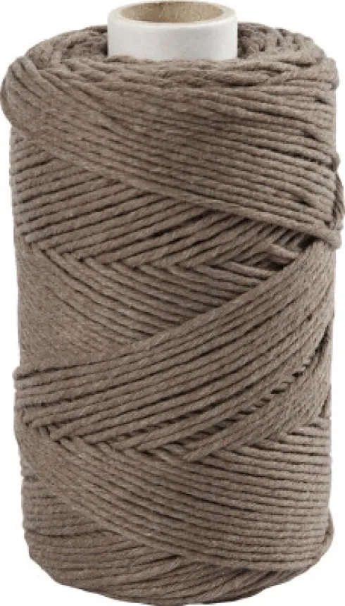 Macramé Snor - L 198 M - Ø 2 MM - Lys Brun - 330 G
