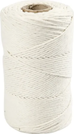 Macramé Snor - L 198 M - Ø 2 MM - Råhvid - 330 G