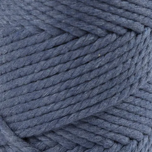 Macramé Snor - 4 MM - Blå - 55 Meter