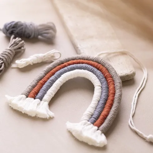 Macramé Snor - 2 MM - Brændt Orange