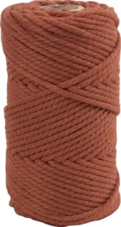 Macramé Snor - 4 MM - Brændt Orange - 55 Meter