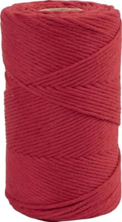Macramé Snor - 2 MM - Rød