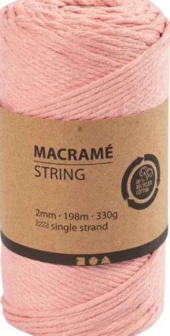 Macramé Snor - 2 MM - Rosa