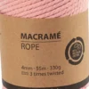 Macramé Snor - 4 MM - Rosa - 55 Meter
