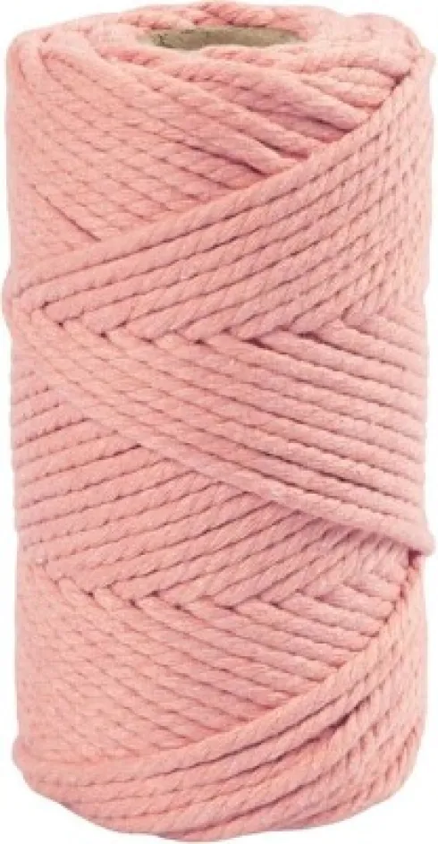 Macramé Snor - 4 MM - Rosa - 55 Meter