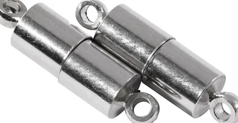 Magnetlås - L 17 MM - Ø 5 MM - Forsølvet - 10 Stk