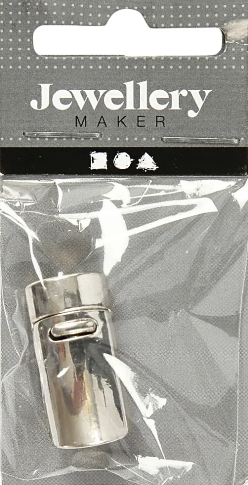 Magnetlås - Ø 26 MM - Hulstr. 10 MM - Antik Sølv - 1 Stk
