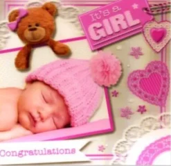 Magni - 3D Kort - It's A Girl - Congratulations