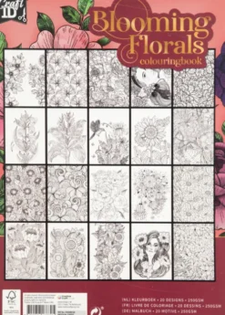 Malebog For Voksne - A4 - 20 Ark - 250 Gram - Blomster