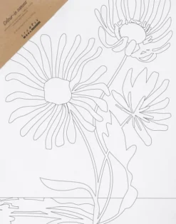 Malerlærred Med Print - Store Blomster - D 1,6 CM - Str. 24X30 CM - 360 G - 1 Stk