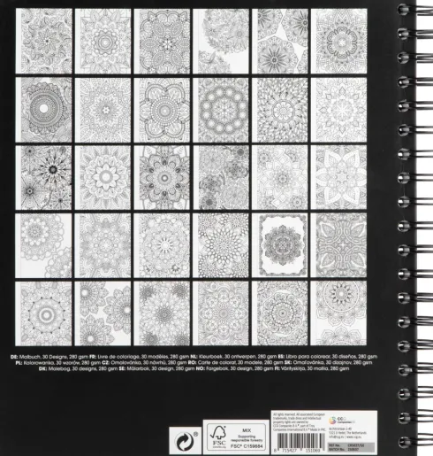 Mandala Malebog - 30 Sider - Craft Id
