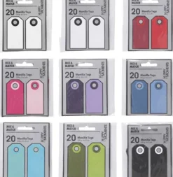 Manilamærker - Str. 6X3 CM - 250 G - Assorterede Farver - 30X10 Stk
