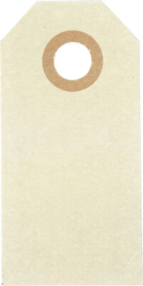 Manillamærker - Str. 3X6 CM - 250 G - Creme - 1000 Stk