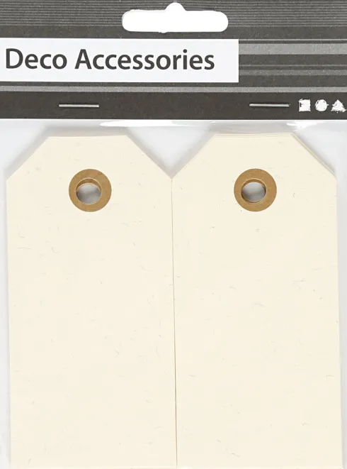 Manillamærker - Str. 5X10 CM - 250 G - Creme - 20 Stk