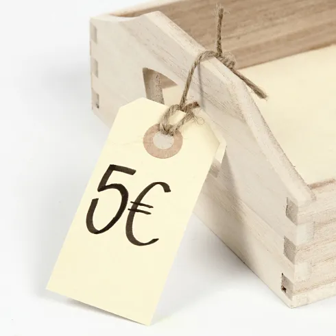 Manillamærker - Str. 3X6 CM - 250 G - Creme - 30 Stk