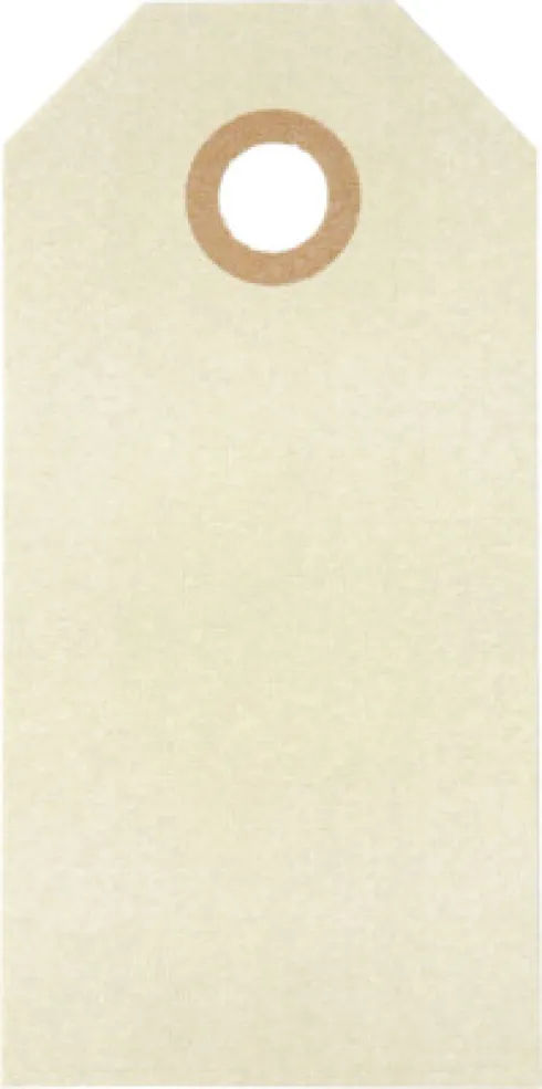 Manillamærker - Str. 4X8 CM - 250 G - Creme - 1000 Stk