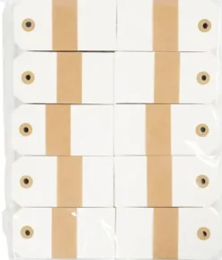 Manillamærker - Str. 5X10 CM - 250 G - Creme - 1000 Stk