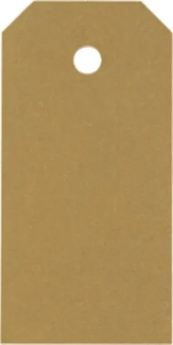 Manillamærker - Str. 4X8 CM - 250 G - Guld - 1000 Stk