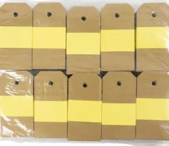 Manillamærker - Str. 4X8 CM - 250 G - Guld - 1000 Stk