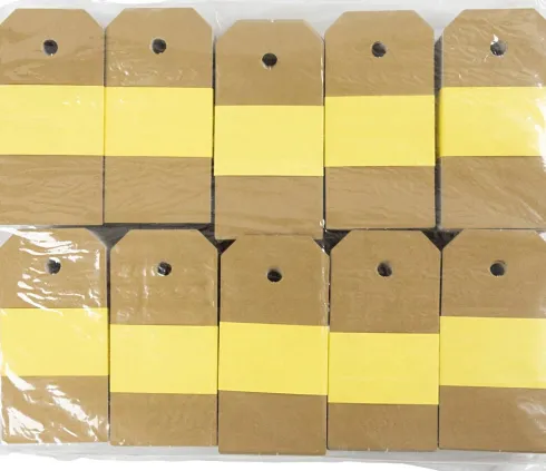 Manillamærker - Str. 4X8 CM - 250 G - Guld - 1000 Stk
