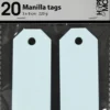 Manillamærker - Str. 3X8 CM - 220 G - Lyseblå - 20 Stk