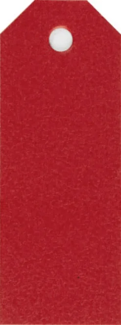 Manillamærker - Str. 3X8 CM - 220 G - Rød - 20 Stk