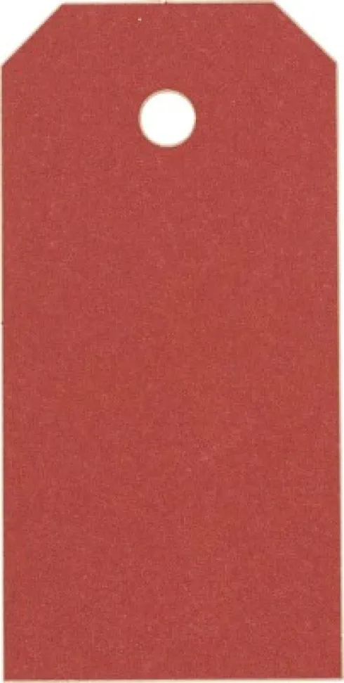 Manillamærker - Str. 4X8 CM - 250 G - Rød - 1000 Stk
