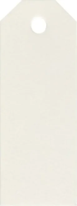 Manillamærker - Str. 3X8 CM - 220 G - Råhvid - 20 Stk