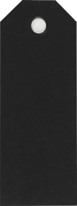 Manillamærker - Str. 3X8 CM - 220 G - Sort - 20 Stk