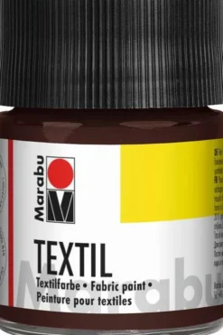Marabu - Textil 50 ML - Dark Brown 045 - Vandbaseret Tekstilmaling