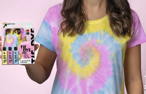 Marabu - Tie Dye Ink Batikfarve Kit - Pastel - 3X80 ML